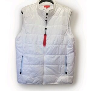 Redvanly Mens Winslow Vest Bright White LG Lightweight Golf Insulated‎ NEW $275